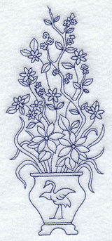 Cherry Blossoms in Vase (Bluework)