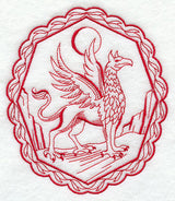 Griffin Through the Wilderness (Redwork)