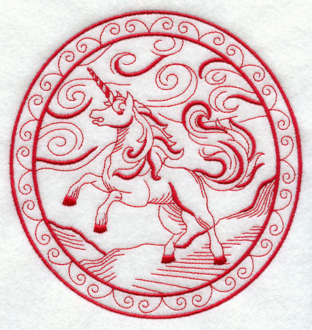 I Believe That There Are Unicorns (Redwork)