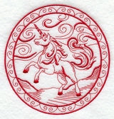 I Believe That There Are Unicorns (Redwork)