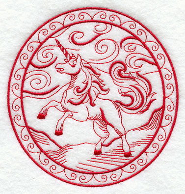 I Believe That There Are Unicorns (Redwork)