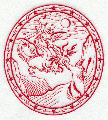 Do Not Meddle in the Affairs of Wizards (Redwork)