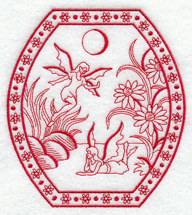 Dance of the Fairies (Redwork)