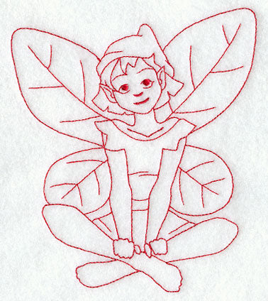 Wren Pixie (Redwork)