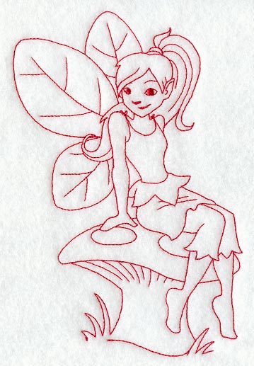 Liliana Pixie (Redwork)