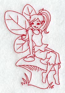 Liliana Pixie (Redwork)