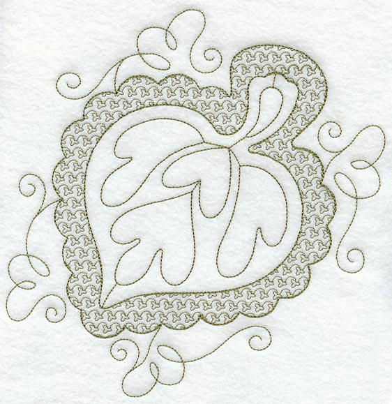 Cottonwood Leaf (Trapunto)