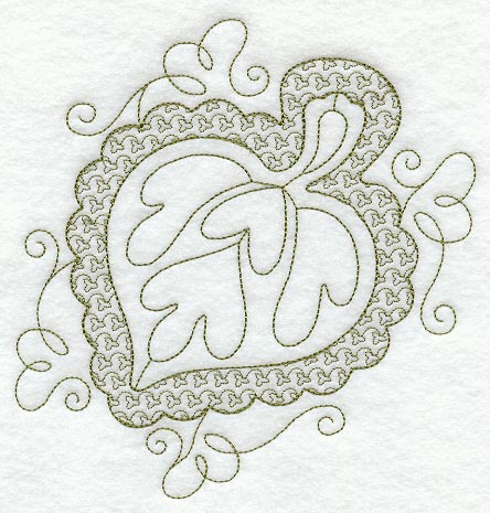 Cottonwood Leaf (Trapunto)