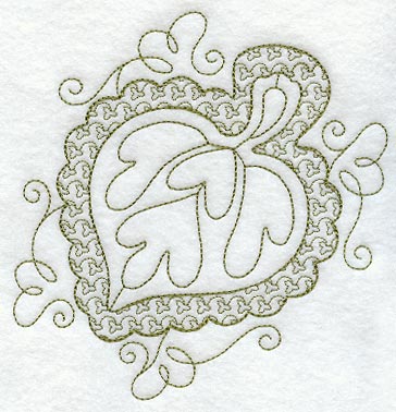 Cottonwood Leaf (Trapunto)