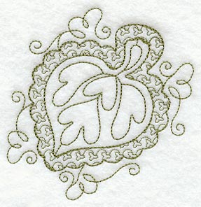 Cottonwood Leaf (Trapunto)