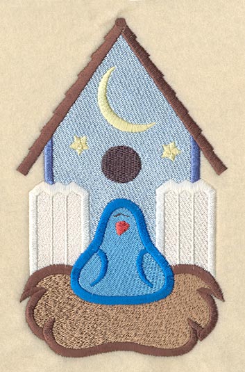 Birdhouse and Nesting Bird