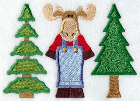Country Moose and Trees