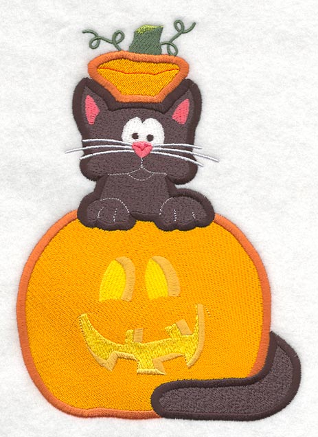 Cat in Pumpkin Front