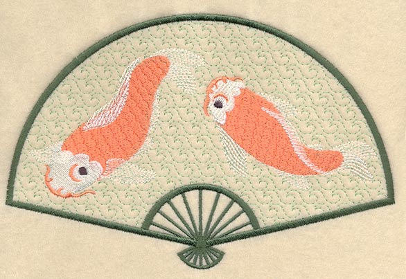Japanese Fan and Koi Fish