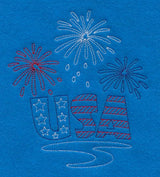 Fireworks Display (Redwork)