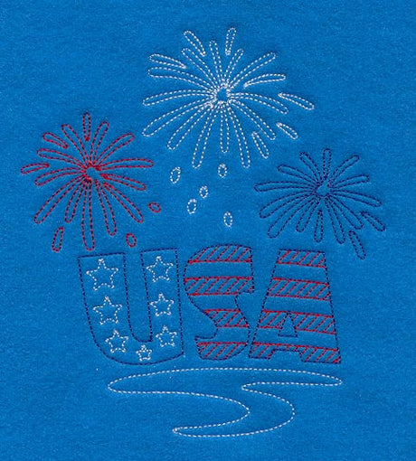 Fireworks Display (Redwork)