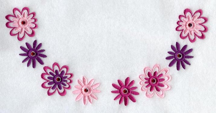 Floral Half-Ring (Crystals)