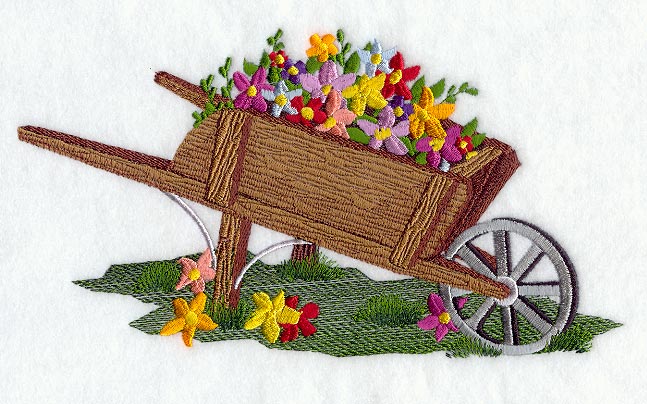 Floral Wheelbarrow