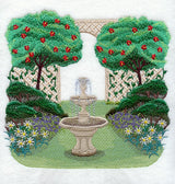 Garden Fountain Scene