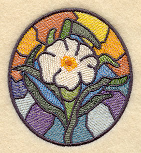 Stained Glass Easter Lily