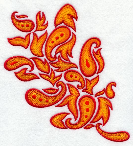 Autumn Paisley Oak Leaf