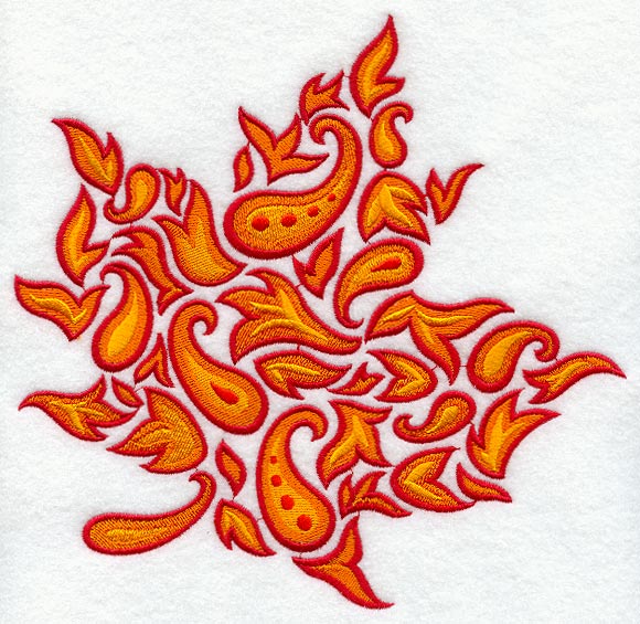 Autumn Paisley Maple Leaf