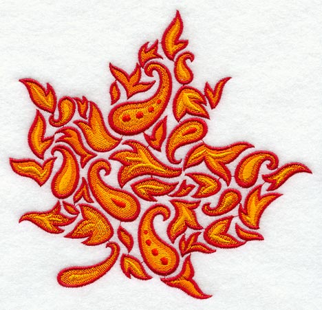 Autumn Paisley Maple Leaf