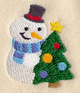 Roly-Poly Snowman with Tree