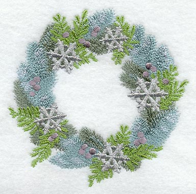 Juniper and Snowflakes Christmas Wreath