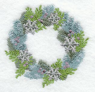 Juniper and Snowflakes Christmas Wreath