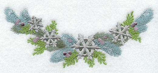 Juniper and Snowflakes Christmas Spray