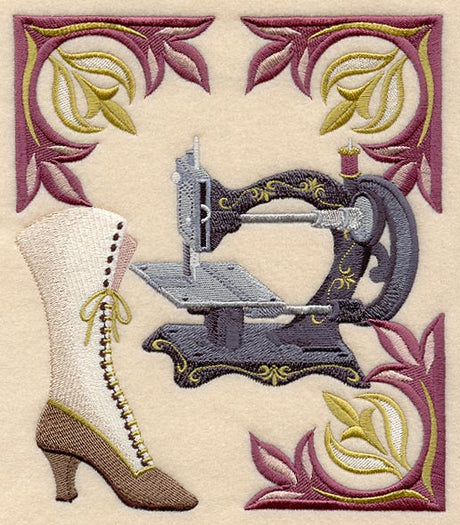 Victorian Sewing Machine Scene