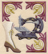 Victorian Sewing Machine Scene