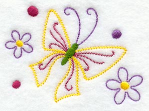 Butterfly and Daisies