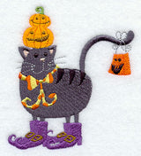 Purr-fectly Poised Pumpkins Cat