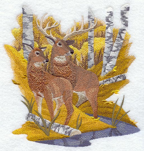Autumn Deer Pair