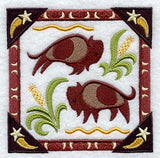 Autumn Bison Square