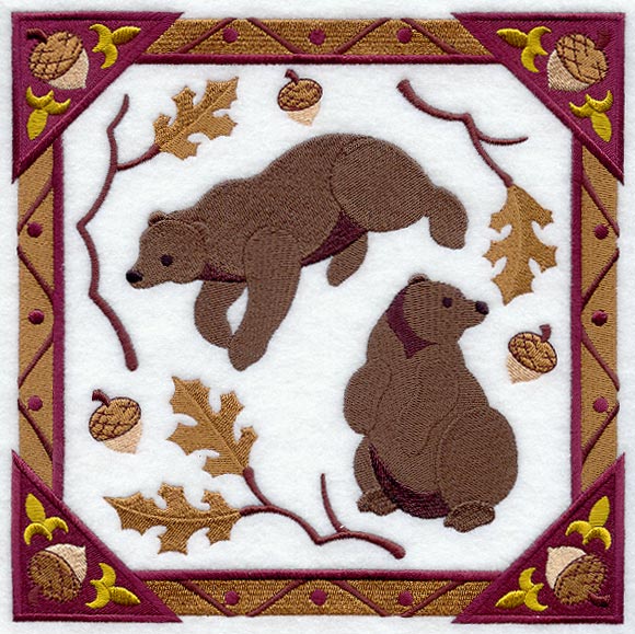 Autumn Bear Square