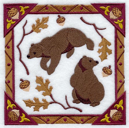 Autumn Bear Square