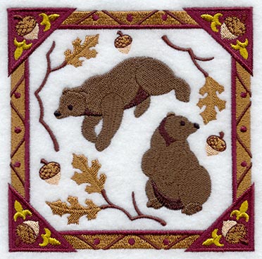 Autumn Bear Square