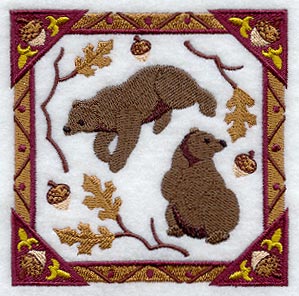 Autumn Bear Square