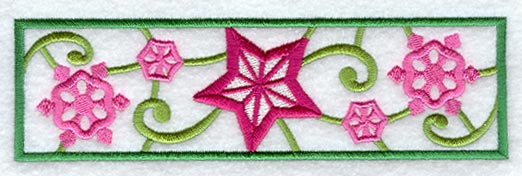 Swirling Snowflake Border