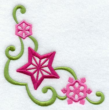 Swirling Snowflakes Corner