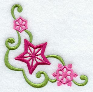 Swirling Snowflakes Corner