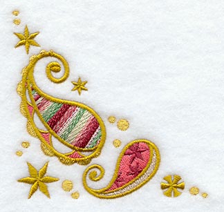 Christmas Paisley Corner