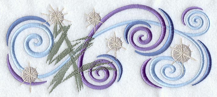 Whirling, Swirling Christmas Border
