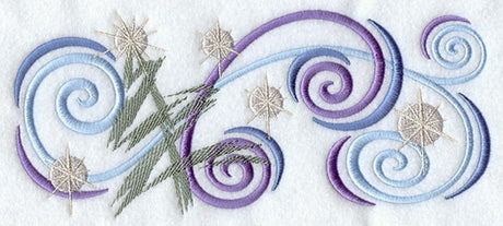 Whirling, Swirling Christmas Border