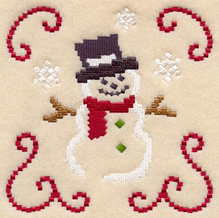 Sweater Season Snowman Square