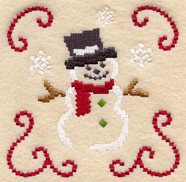Sweater Season Snowman Square