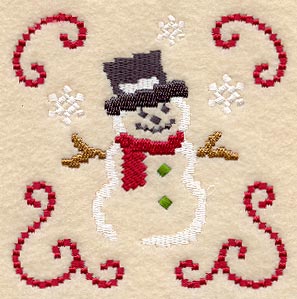 Sweater Season Snowman Square